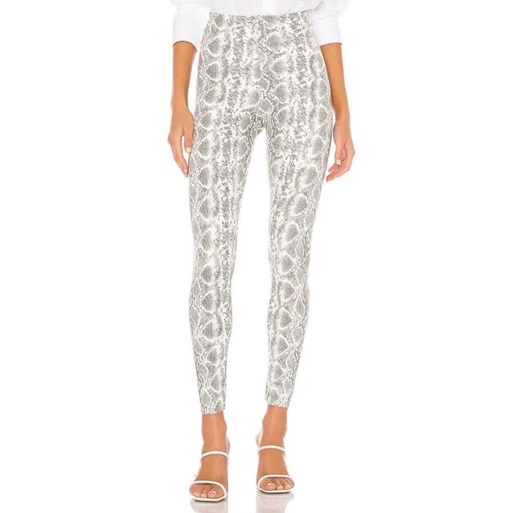 Commando White Snakeprint Legwear